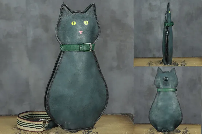 Cute Cat-Shaped Chest Sling Bag Cross Shoulder Bag For Women