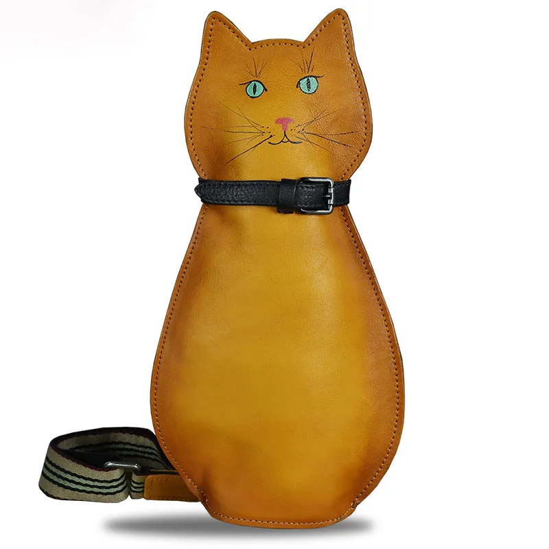 Cute Cat-Shaped Chest Sling Bag Cross Shoulder Bag For Women