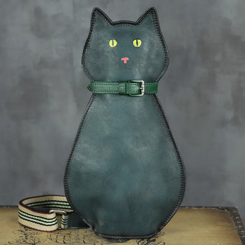 Cute Cat-Shaped Chest Sling Bag Cross Shoulder Bag For Women