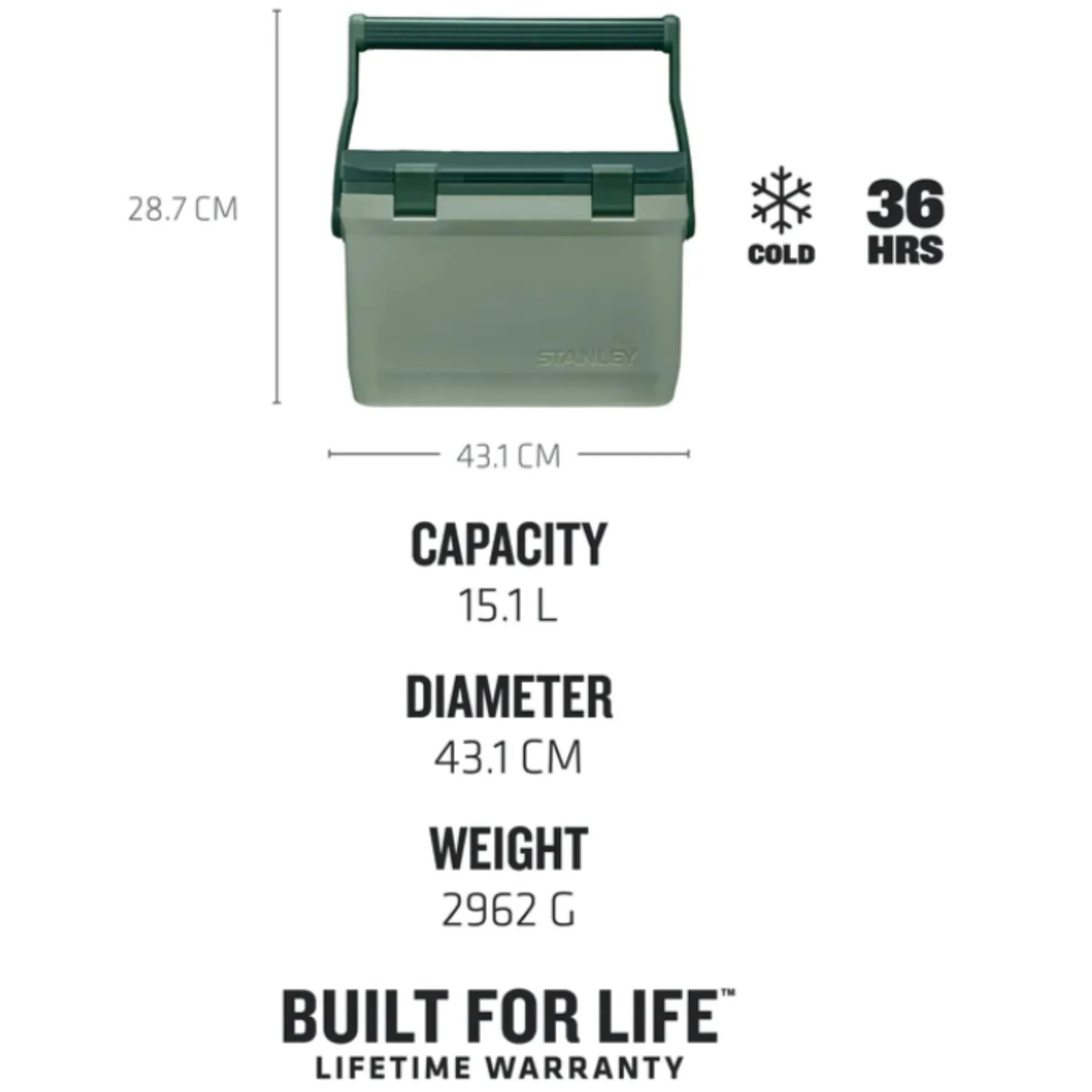 Stanley Adventure Easy Carry Outdoor Cooler 15.1L